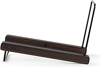 Vista 4 de Victrola The Stand - Soporte y organizador de discos de vinilo de mesa, capacidad para más de 25 discos, detalles inteligentes de metal negro, fácil