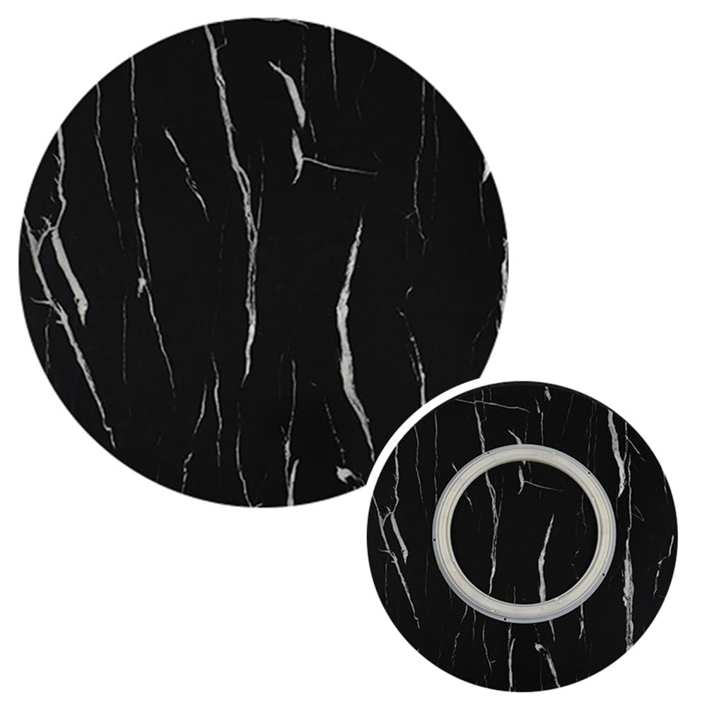 Plateau tournant Lazy Susan extra large table bois noir marbre plateau 61cm