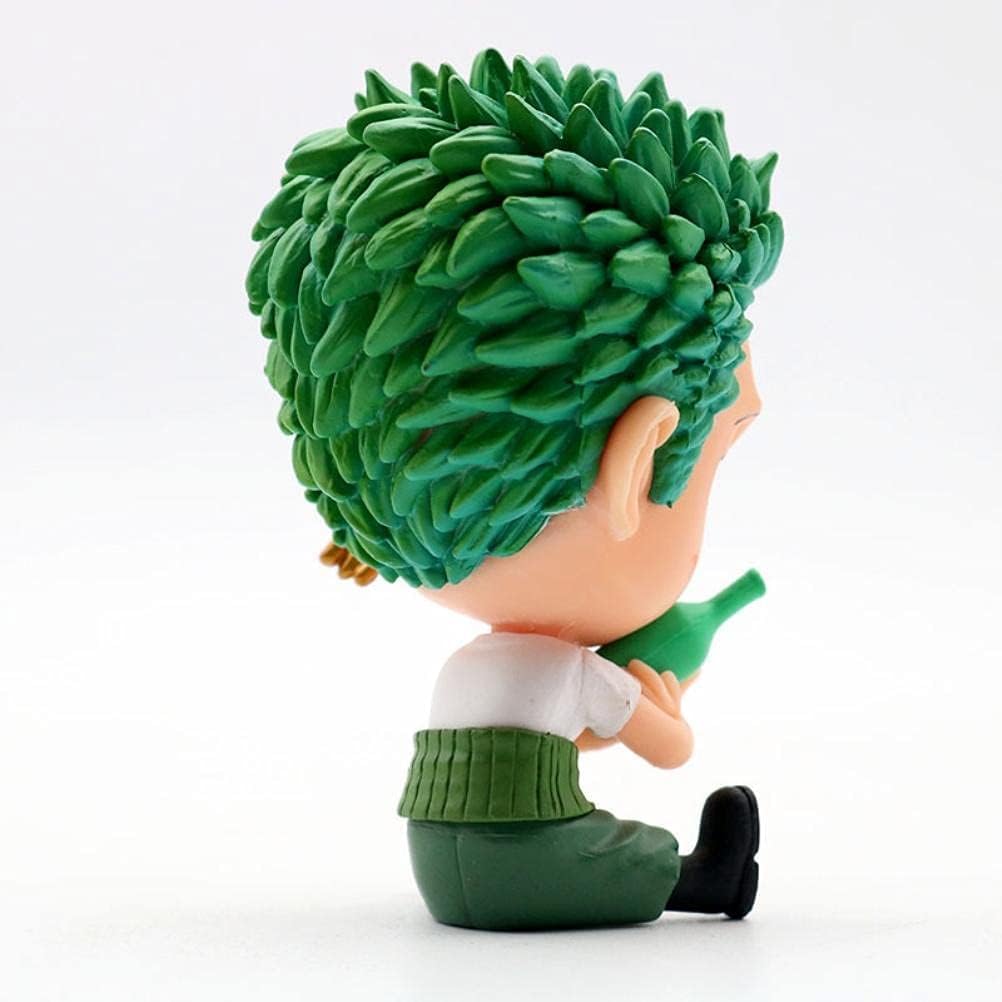 Awestuffs Zoro Polyvinyl Chloride Action Figure Limited Edition (Zoro With Bottle),Green-Black,5 X 4 cm 4