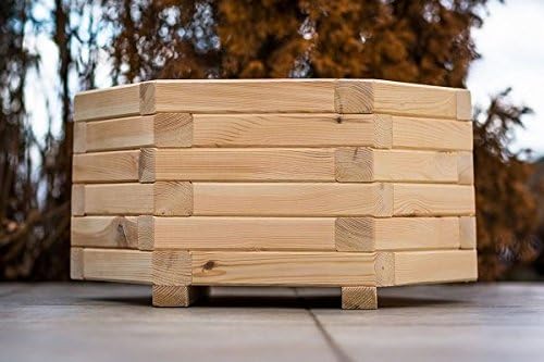 Wooden flowerpot, flower box, planter Hit !! Hexagonal- diagonal 60 cm.