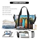 Travel Duffle Bag Surf's up Surfboard Gym Bags Waterproof Travel Bags Carry On Weekender Bag for Men Women - Image 4
