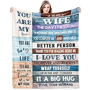 Gifts for Her Wife Gift from Husband Blanket for Christmas Wedding Anniversary Birthday Mothers Day Valentines Day…