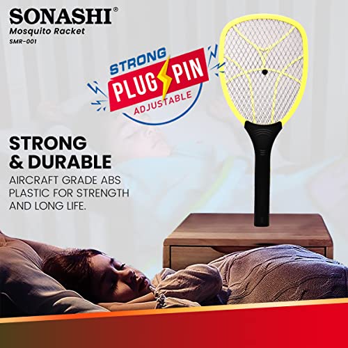 Image of Sonashi Mosquito Bat SMR 001 Rechargeable bat with Safety Grill Long Lasting Battery - 1 Year Warranty