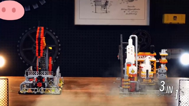 Amazon.com: ILIEMOC City Gas Station Building JJ9221 Set, 666pcs
