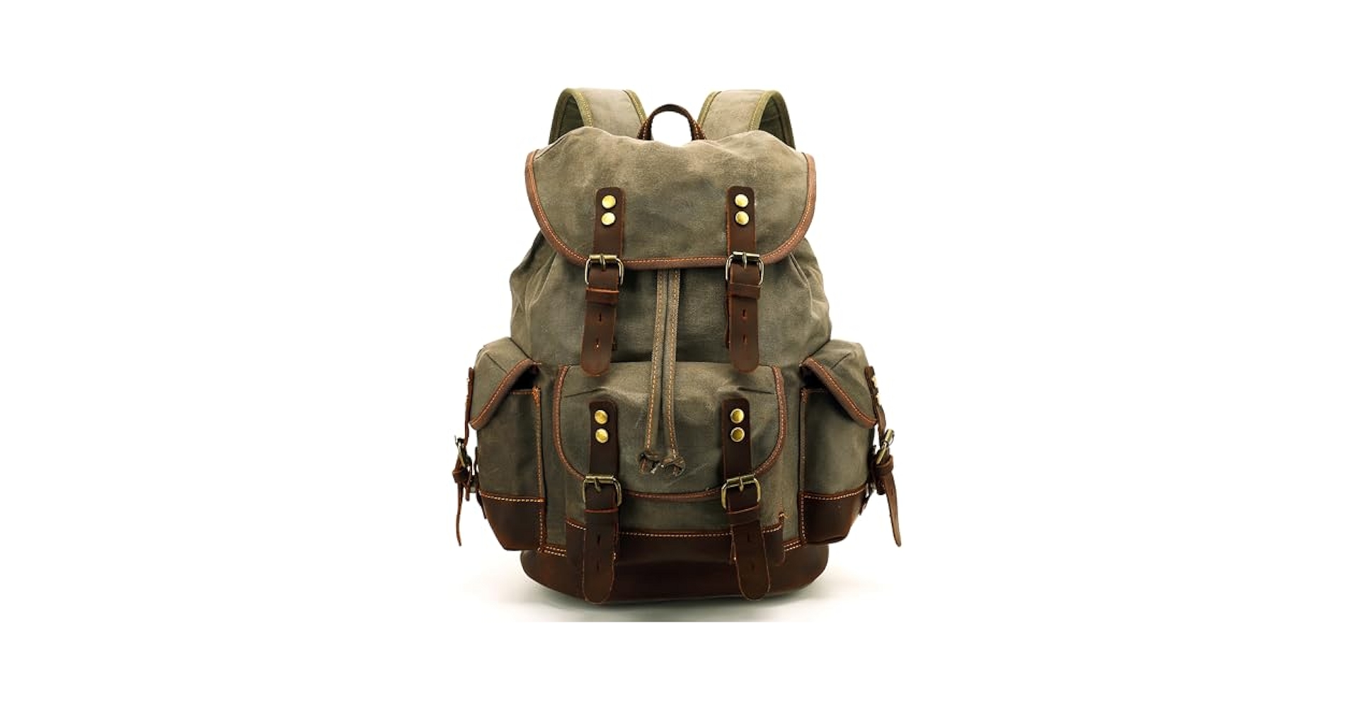 Amazon.com: HuaChen Vintage Canvas Leather Backpack