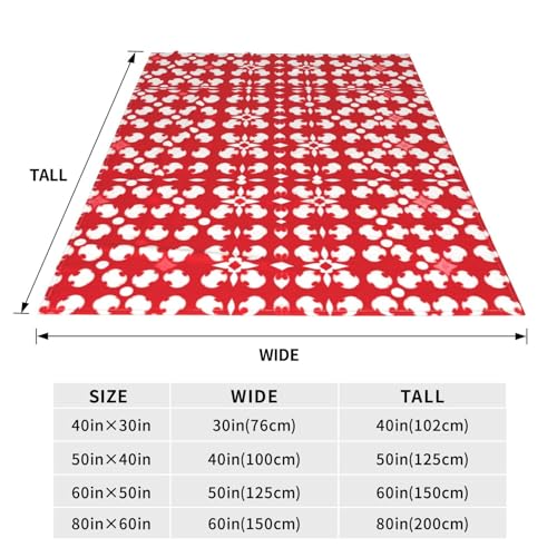 Couverture en flanelle douce rouge et blanc de haute qualité - 6