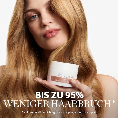 Foto von Wella Professionals Fusion Intense Repair Mask – tiefenreparierende Haarmaske mit Aminosäuren – intensive Haarpflege für kaputtes Haar – glättende Haarkur gegen Haarbruch – 500 ml
