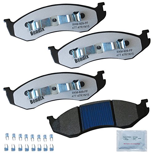 Image of Bendix Fleet Metlok MKD477FM Semi-Metallic Front Brake Pads for Jeep Cherokee 2001-1990,Comanche 1992-1990,Grand Cherokee 1998-1993,TJ 2006-1997,Wagoneer 1990,Wrangler 1995-1990,Wrangler 2006-1997