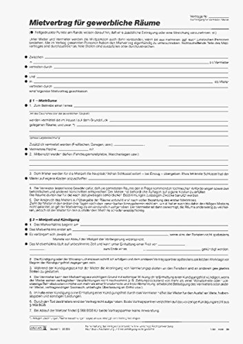 Baier & Schneider 1025203 - Formulario de contrato de arrendamiento comercial (A4, 5 hojas)