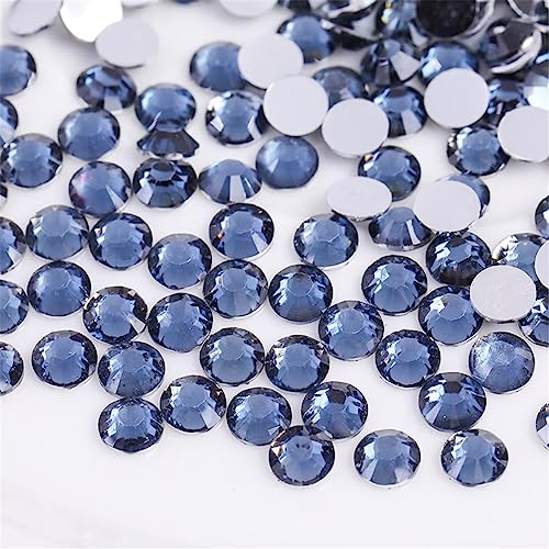 Image of 500 Pieces SS30 6mm Flatback Rhinestones Clear Glass Round Gems Crystals for Nail Art DIY Crafts Clothes Shoes Bags (Dark Grey)
