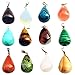 Produktbild Edelstein-Armband Charms Set 12 Stück Wassertropfen Stein Anhänger Chakra-Perlen für Halskette, Schmuck, Ohrringe, Armbänder, Frauen Mädchen Geburtstag Geschenk