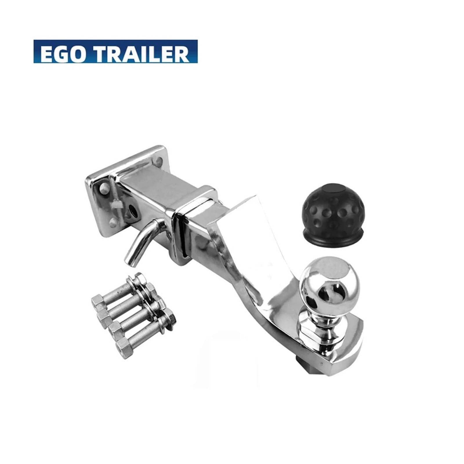 LOCAME Gancio Di Traino Regolabile In Alluminio Per Ricevitore 2 Pollici - Sfera 5,7 Kg, Doppie Serrature, Per Camper E Camion, Barra 20 Cm