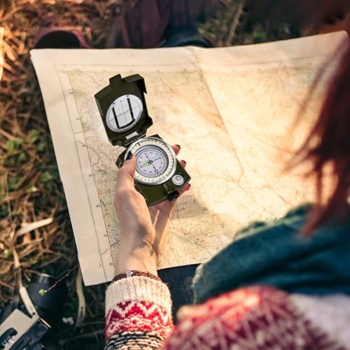 Jewheg Hiking Compass For Survival With– Waterproof Durable And Pocket-Sizedtactical Survival Compass With Lanyard & Pouch For Expedition Map Reading thumb #7