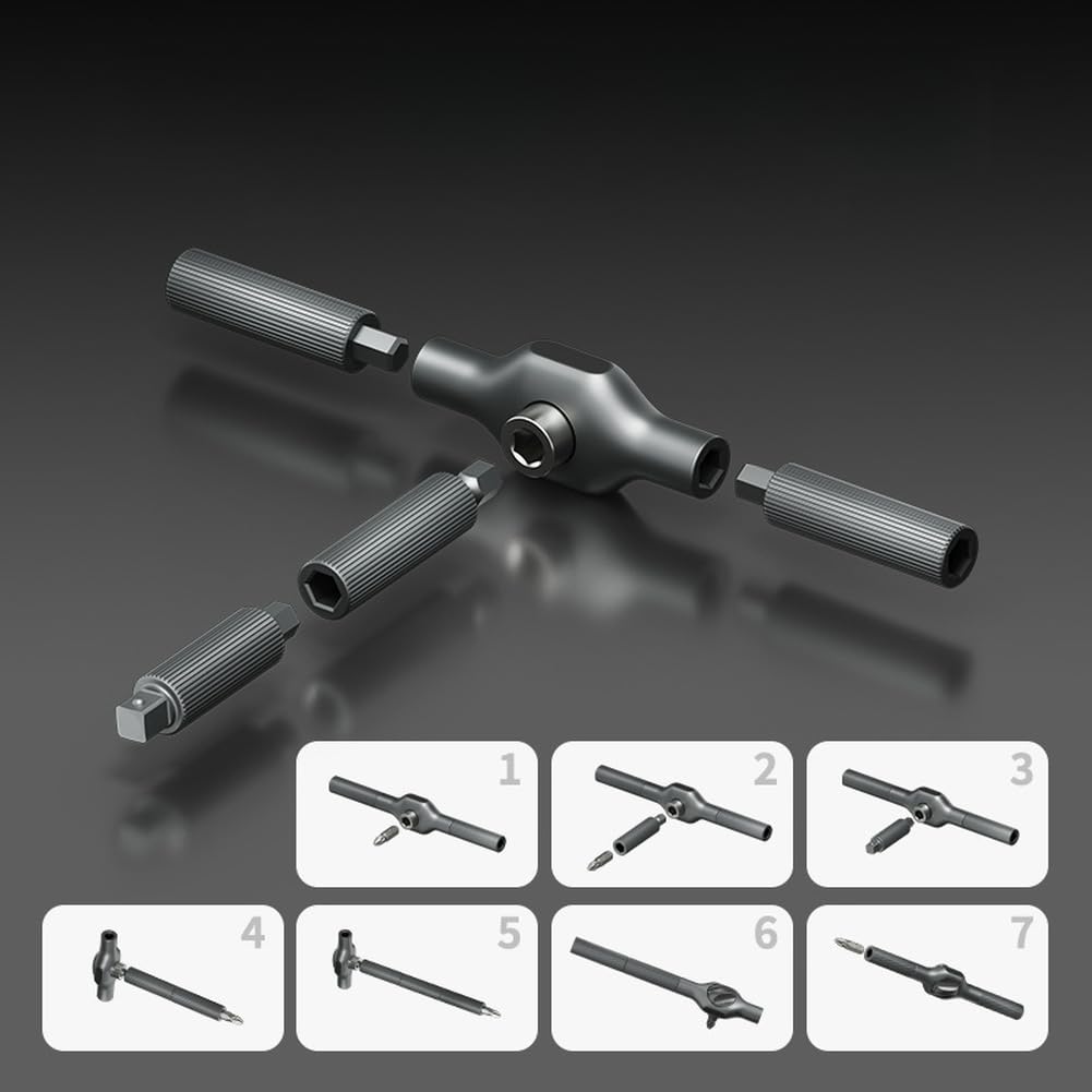 29-in-1 Magnetisches Ratschen-Schraubendreher-Set, 72-Zahn Präzisionswerkzeug mit Schnellverschluss-Etui, Multifunktions-Reparaturkit für Elektronik und Haushalt, Stahl, Tragbar