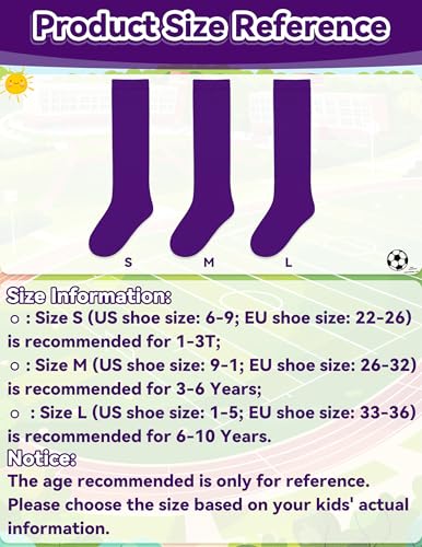 Image of Olreco Kids Soccer Socks Toddler Baseball Socks 3D Heel Youth Softball Sock for Girls Boys Football Accessories Cotton