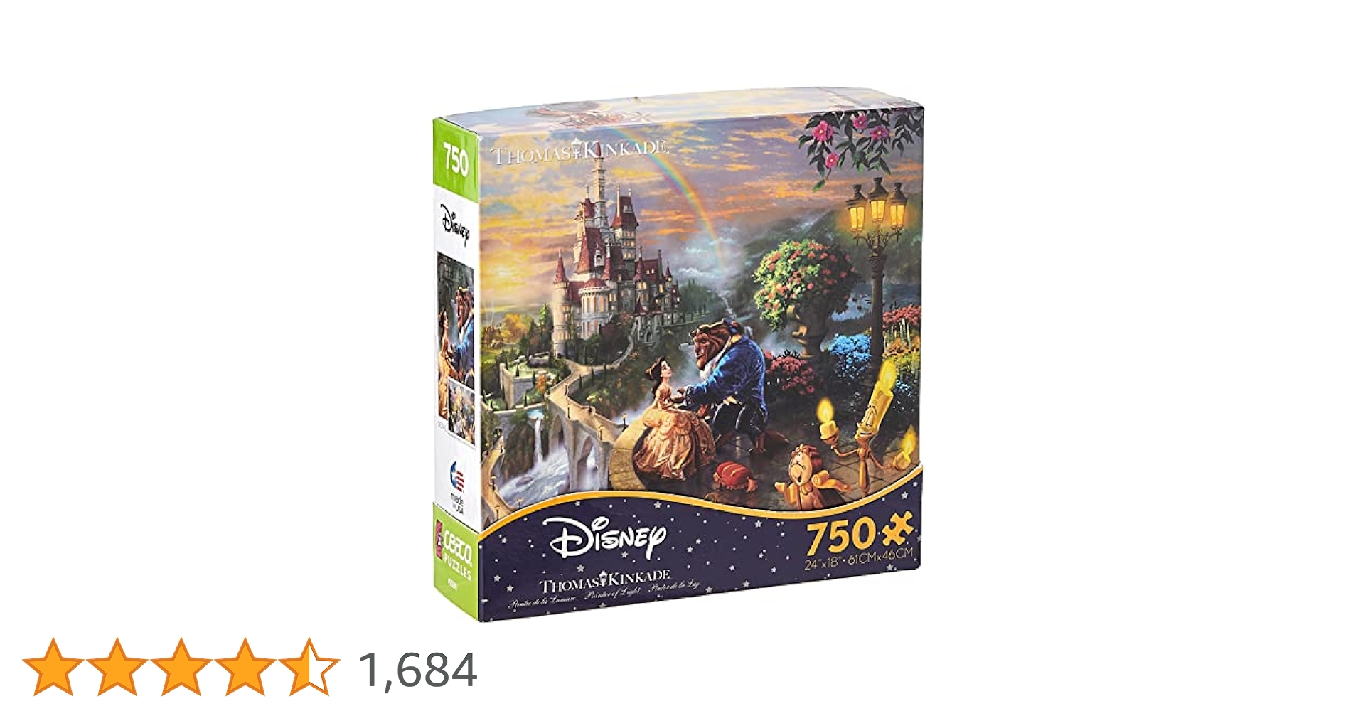Disney(ディズニー)Beauty and the Beast ''Falling in Love'' Puzzle by Thomas Kinkade　美女と野獣パズル750ピース [並行輸入品] Amazon.co.jp: Disney(ディズニー)Beauty and the Beast