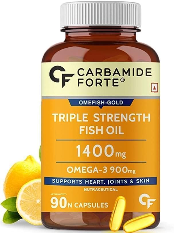Generic Triple Strength Fish Oil 1400mg with Omega 3 900mg - 90 Softgel Capsules for Men & Women