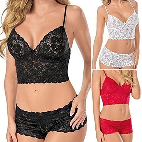 Ensemble trois points en dentelle transparente ajustable pour sublimer les formes - 2