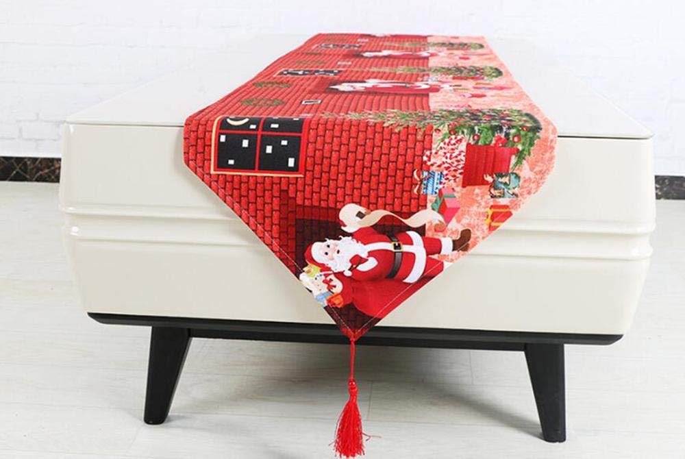 Uteruik - Runner da tavola natalizio con stampa Babbo Natale