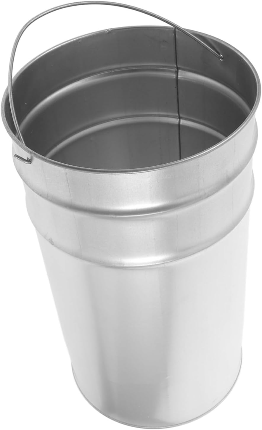 Outdoor Galvanized Trash Can Bucket Metal Garbage Container for Garden Kitchen and Park Use Multipurpose Inner Bucket for Easy Cleaning and Daily Needs