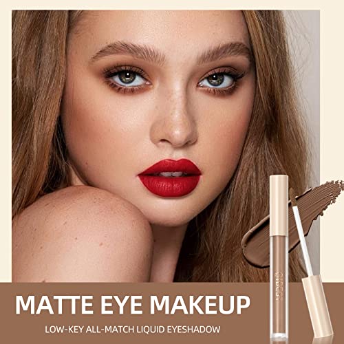 Anglicolor Matte Eyeshadow Set, 8 Colours Highly Pigmented Matte Natural Nude Liquid Eyeshadow,Long Lasting Quick-Drying Eye Makeup (8 Colors Set A) #TOP4