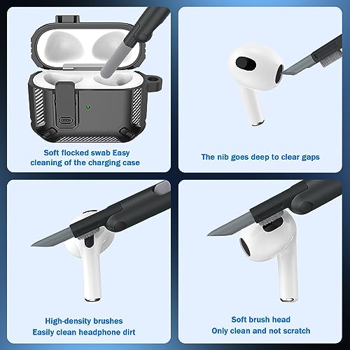 Image of RFUNGUANGO for AirPods 3rd Generation Case Carbon Fiber Series, Black