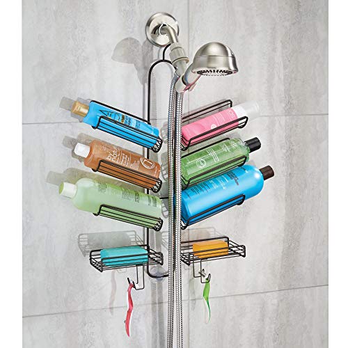 Idesign Verona Metal Hanging Bathroom Caddy For Handheld Shower Hose, Extra Space For Shampoo, Conditioner, Soap, Razors, Loofahs, Towels, 25" X 14" X 4", Bronze #TOP2