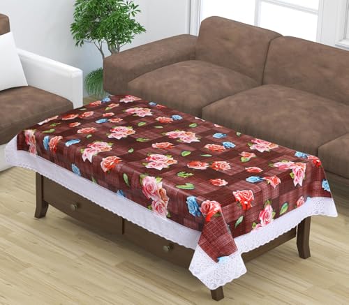 Image of Dakshya Industries PVC Waterproof Center Table Cover 40 x 60 Inch | Rectangle Coffee Table Cover | Spill Proof Oil Resistant Dustproof Heat Resistant Wipe Clean