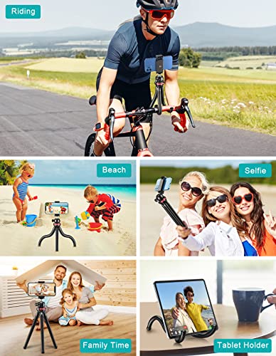 Image of CIRYCASE Selfie Stick Tripod, 170 cm Reinforced, Bluetooth, Multi-Functional, for iPhone and All Smartphones, Travel and Vlogging (Flexible Tripod)