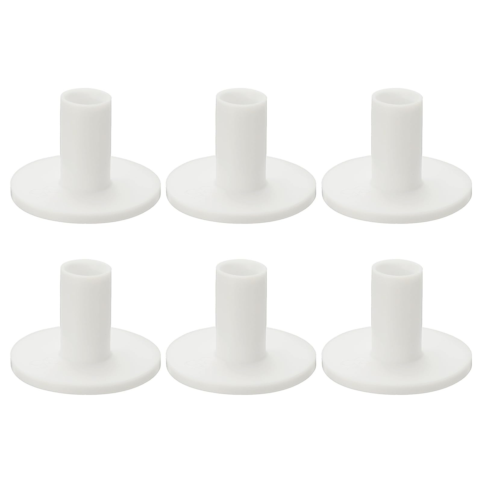 YELARXI Rubber Golf Practice Tee, Driving Tee 1.4 Inch & 6 Pack & Rubber & White-Fitting for (Indoor/Outdoor/Golf Hitting Mats/Courses/Backyards/Lawns)