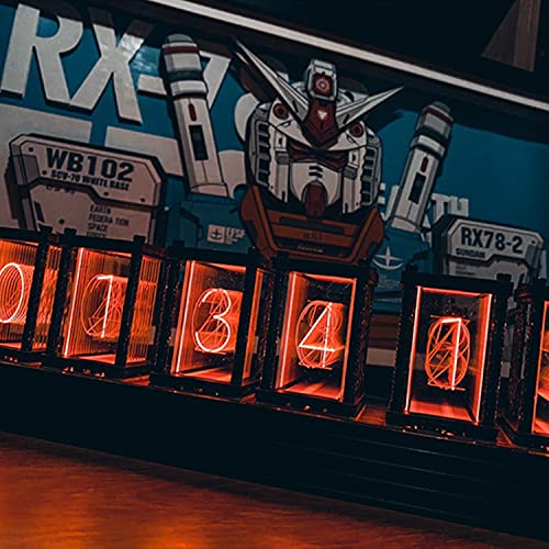 Lonyiabbi Electronic Led Glow Tube Clock Simulation Nixie Tube Clock 5V Alarm Clock Usb Powered Home Decoration Gift… #TOP5