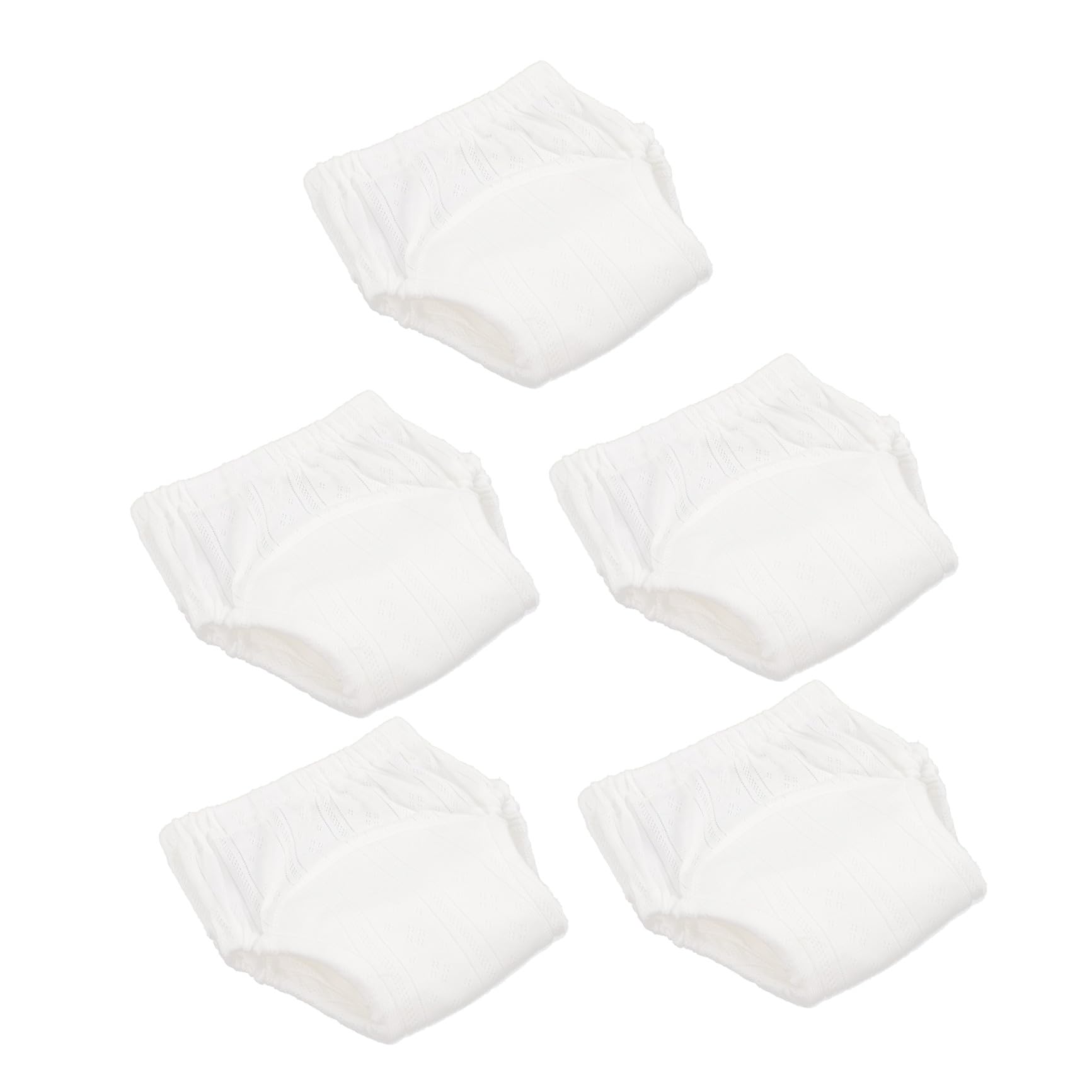 Culottes D’entraînement Propreté Bébé Blanc Lavables Coton 5 Pièces