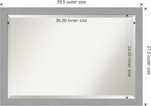 Miniatura 4 de Amanti Art - Espejo con marco para el tocador o para montar en la pared del baño, medidas en pulgadas