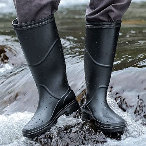 Rojeam Mens Rain Boots Waterproof Garden Shoes Rain Shoes3