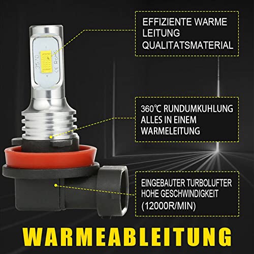 Ampoule de conversion H11 LED 4000LM jaune pour éclairage antibrouillard