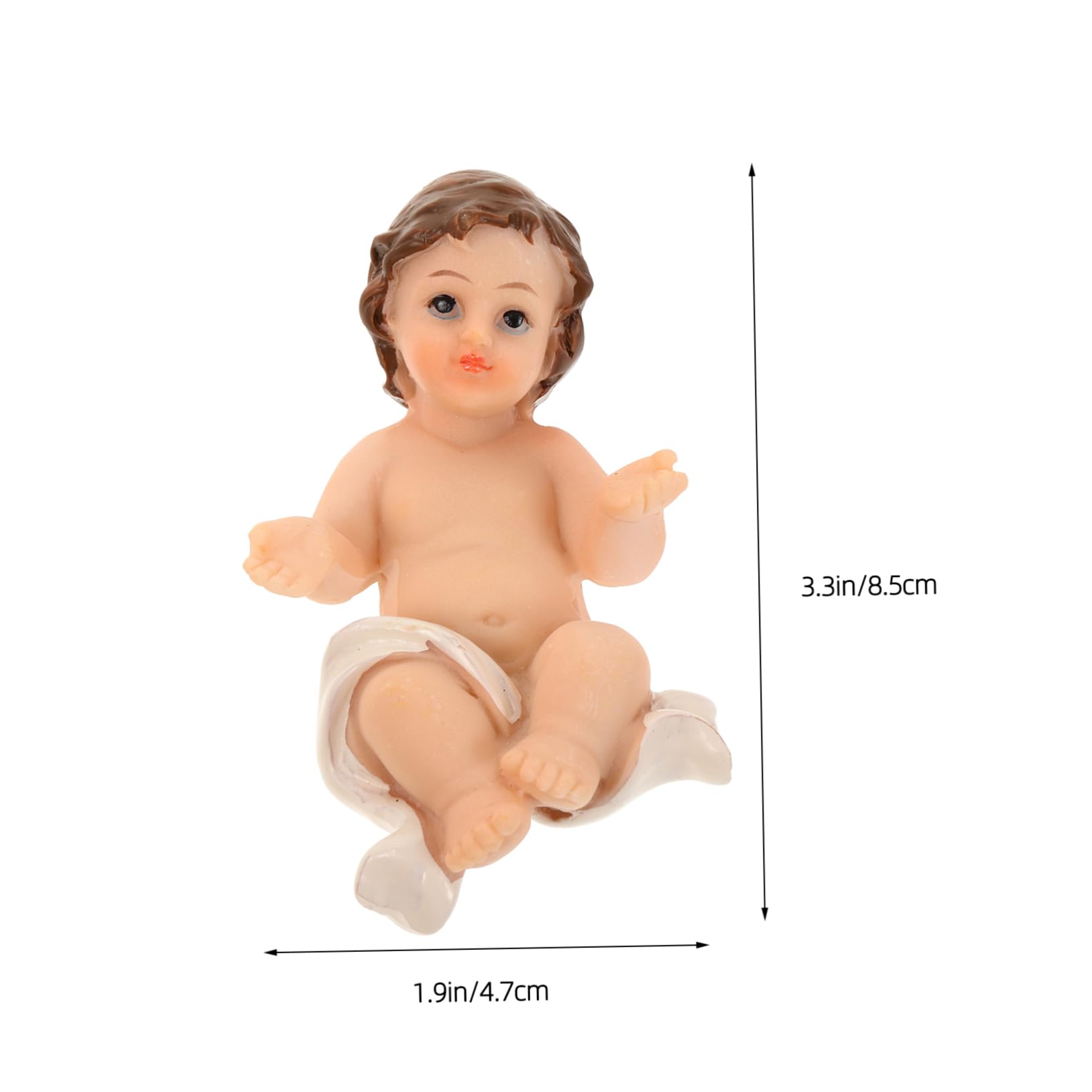 Alipis Beautiful Statue Resin Craft Figurine Lifelike Baby Jesus for Home and Office Decor