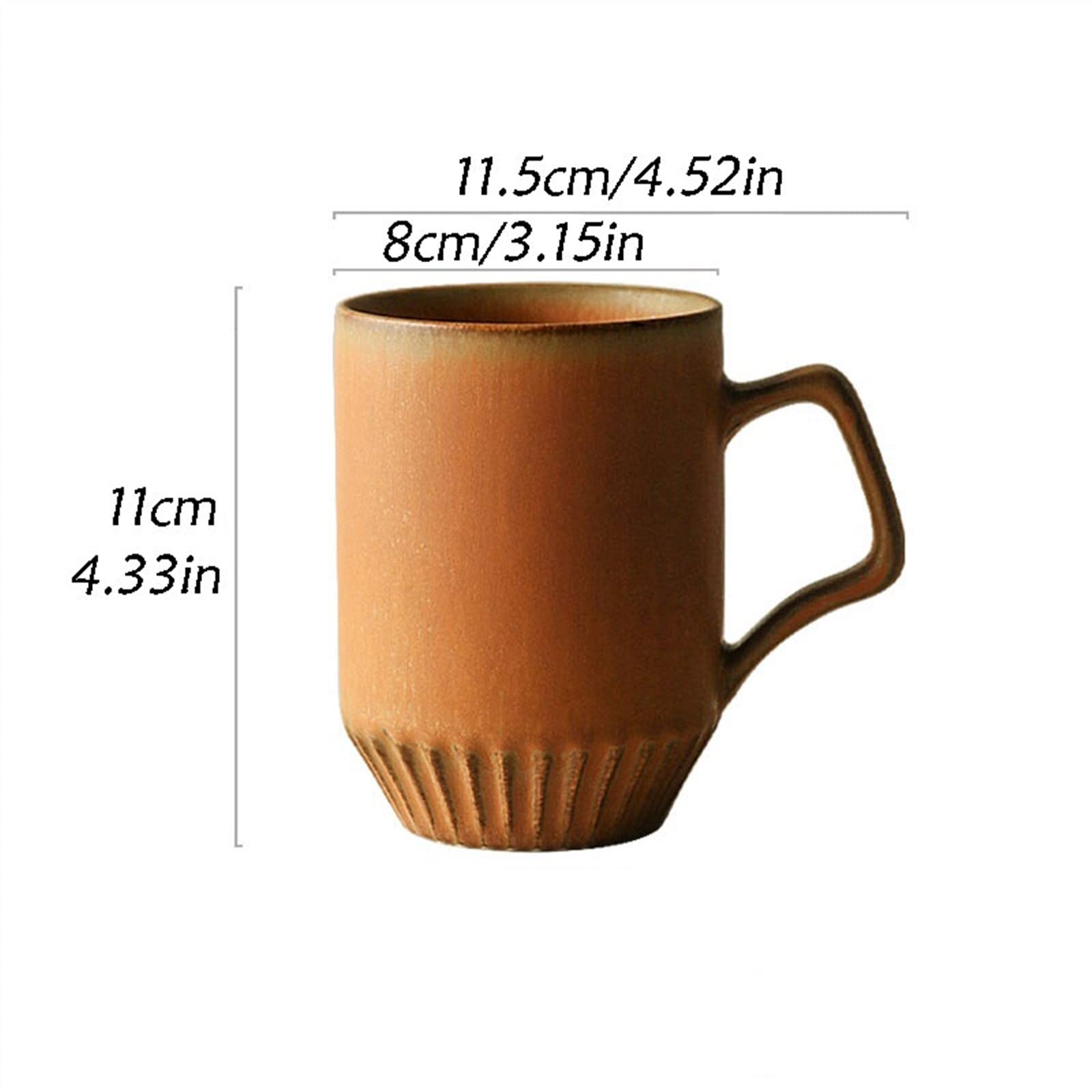 Becher 370ML Vintage Kaffeetasse Handgemachte Tasse Haushalt Keramik Trinkbecher Persönlichkeit Paar Tasse Kaffeetasse (Farbe: Grau)