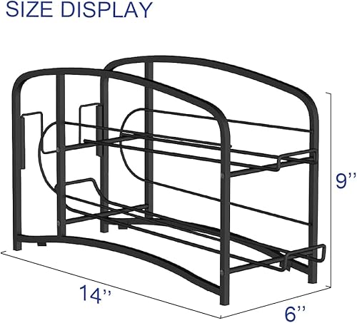 Miniatura 5 de AULEDIO Estante dispensador de latas de bebidas, organizador de almacenamiento para alimentos enlatados o refrigerador de despensa, negro (paquete
