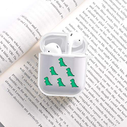 Joyland Clear Case For Airpods 1 & 2 + Iphone 7/8/Se 2020 Cover Skins Set Cartoon Cute Dinosaur Pattern Transparent Shock Proof Protective Resistant Cases(Clear) #TOP3