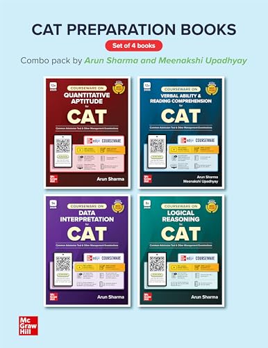 Image of Arun Sharma's CAT exam 2025-26 bundle / combo (set of 4 books) - Quantitative Aptitude (Quant) + Verbal Ability and Reading Comprehension (VARC) + Logical Reasoning (LR) + Data Interpretation (DI)