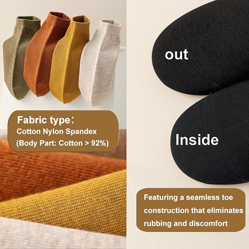 Image of Womens Ankle Socks Cotton No-Show Comfortable Low-Cut Liner Kraft Paper Gift Box