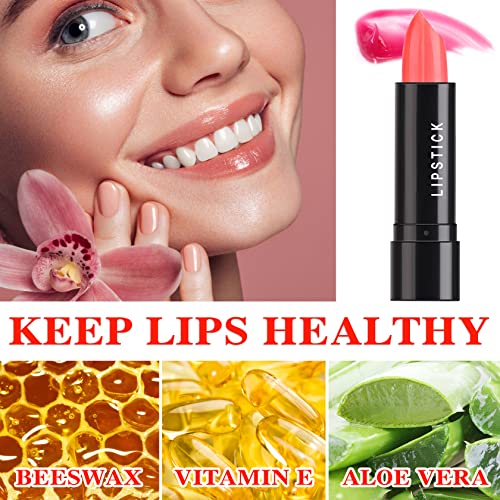 Lzylls 8 Pcs Color Changing Change Lipstick,Magic Lipstick Jelly Lip Balm,Moisturizer Tinted Lip Tint Stain Long Lasting Waterproof Temperature Color Change Lip Gloss #TOP2