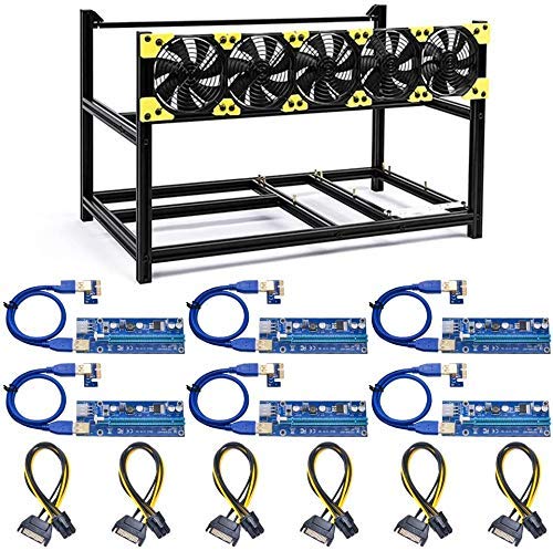 ZLP Veddha 6 GPU 8GPU Aluminum Open Air Mining Rig Stackable Frame Holder ETH Ethereum with USB PCI-