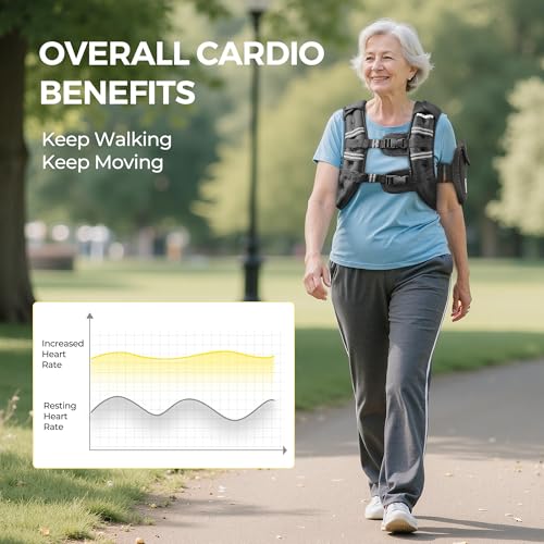 Image of PACEARTH Weighted Vest,6lb /8lb /10lb /12lb /16lb /20lb /25lb /30lb Weight Vest with Reflective Stripe, Body Weight Vests for Women, Men, Weight Loss Workout, Strength Training, Running, Walking, Jogging