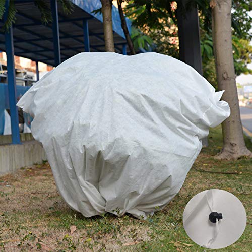 Plant Covers Frost Protection Bag Large Size Winter Drawstring Plant Covers Winter Reusable Plants Jacket For Fruit Tree Shrub Potted Plants (3 Pack 23.6"X31.49") #TOP4