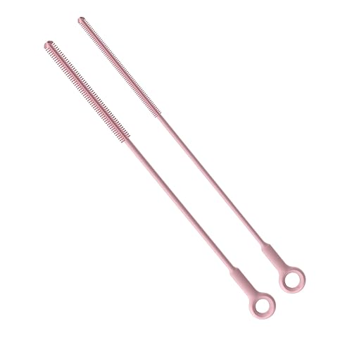 Miniatura 8 de Leucite Juego de cepillos para limpiar biberones y pajitas, limpiador de cepillo de silicona suave extra largo de doble extremo para biberones,