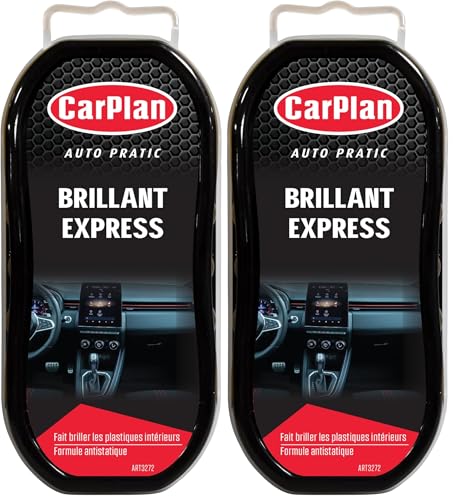 Éponge brillante express Carplan Auto Pratic pour plastiques (Lot de 2)