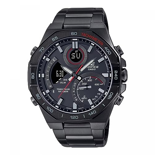 CASIO Edifice, Montre, Résistance à leau, Fonctions Multiples, Résistance aux Chocs, Éclairage LED, Casio Watch ECB-950DC-1AEF