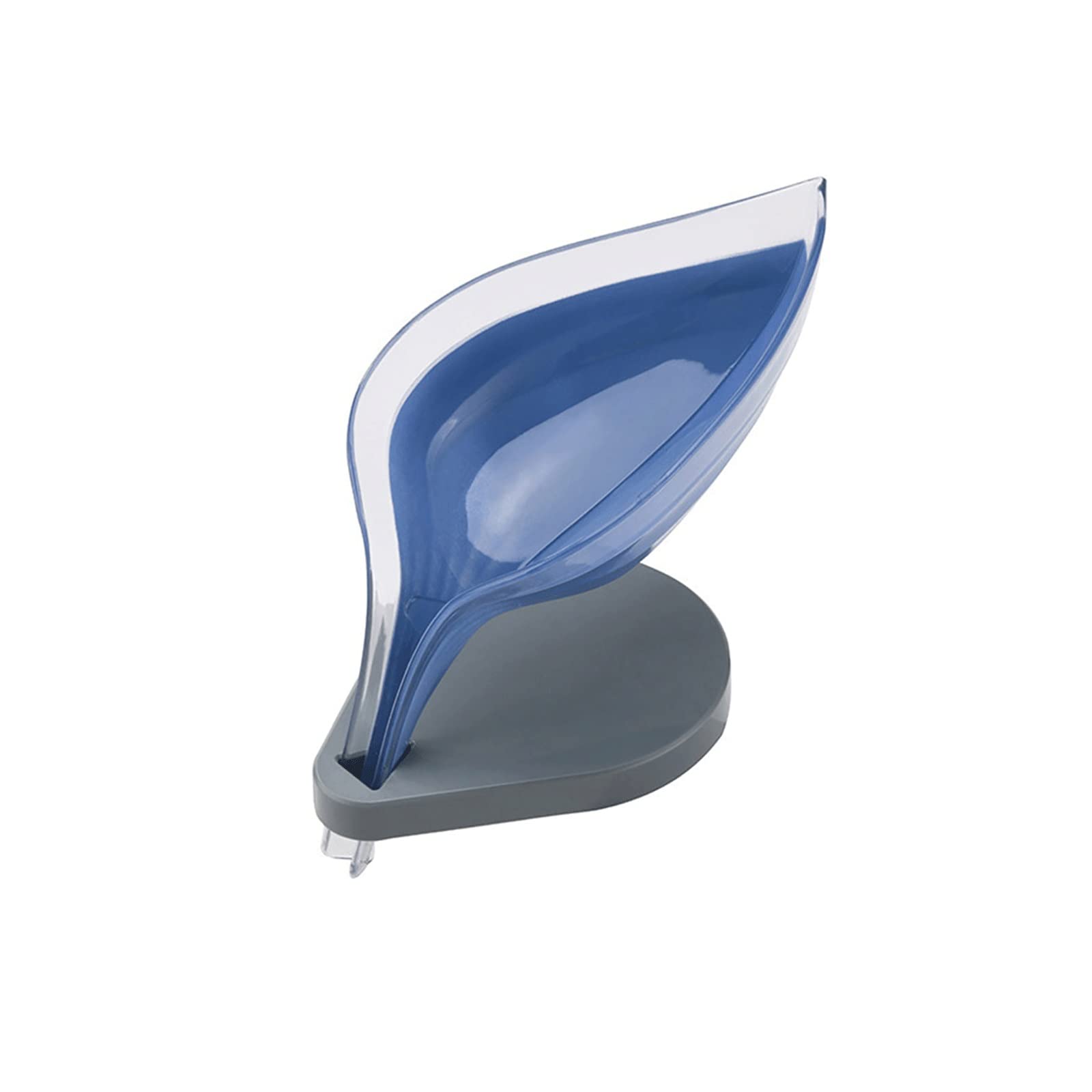 Soap dish, Leaf Shape Soap Box Bathroom soap holder Dish Storage Plate Tray Holder Case Supplies(Blue)