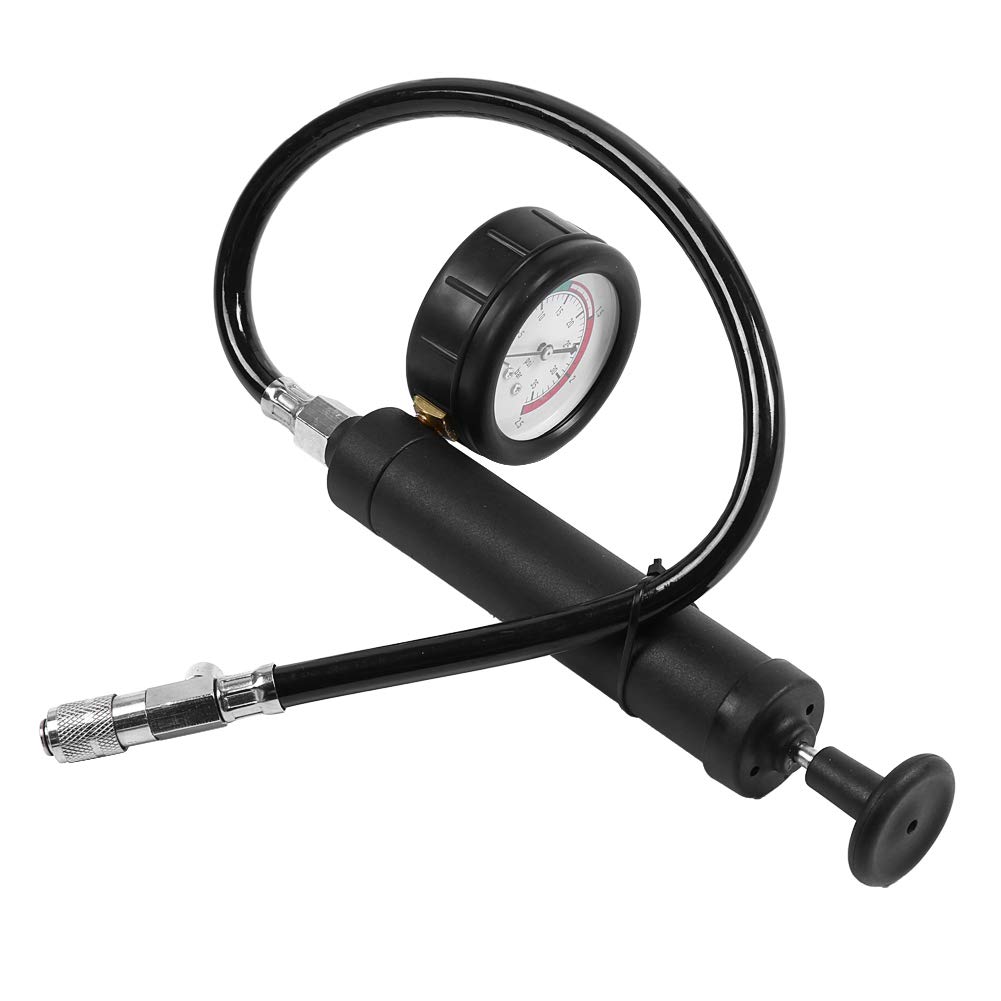 Qiilu Universal Equipo de de Enfriamiento del Detector de Presión del Radiador 18pcs con manómetro + termómetro + Adaptador de radiador